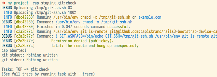 Capistrano Git Check Colour Example